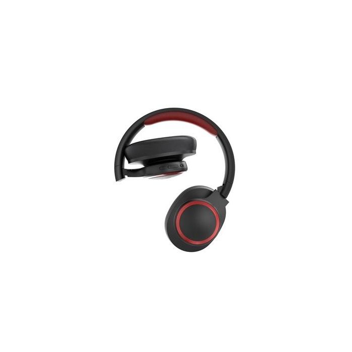 Elbe ABT-B26-N Auriculares de Diadema Bluetooth Plegable con Micrófono, Radio FM y Cable Aux-in, Negro/Rojo 3 Elbe ABT-B26-N Auriculares de Diadema Bluetooth Plegable con Micrófono, Radio FM y Cable Aux-in, Negro/Rojo 3
