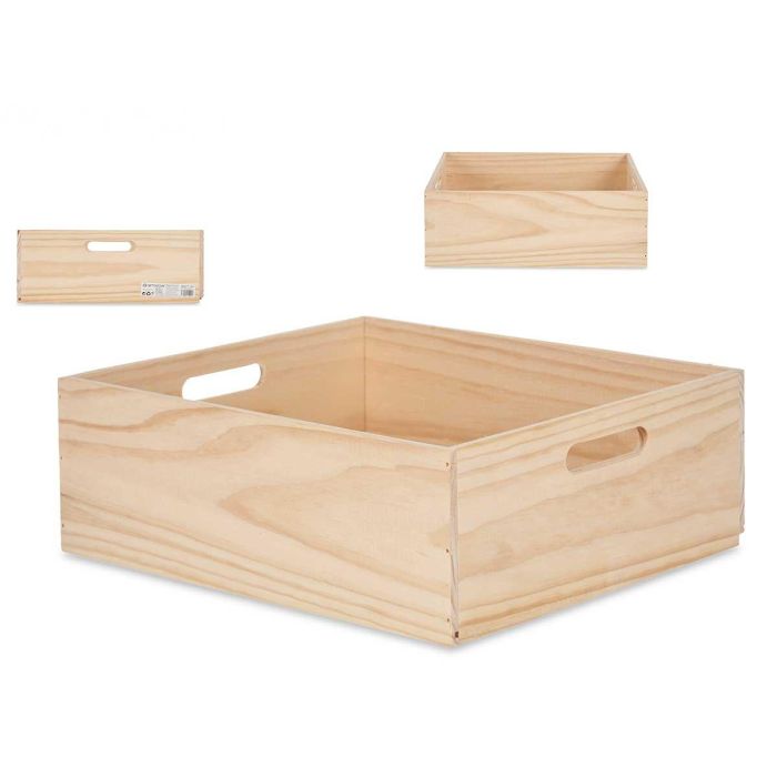 Caja de Madera Cerrada Giftdecor 40x35 cm - Natural (4 Unidades) Caja de Madera Cerrada Giftdecor 40x35 cm - Natural (4 Unidades)