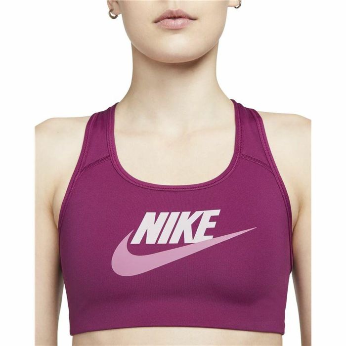 Sujetador Deportivo Nike Dri-FIT Swoosh Burdeos 2