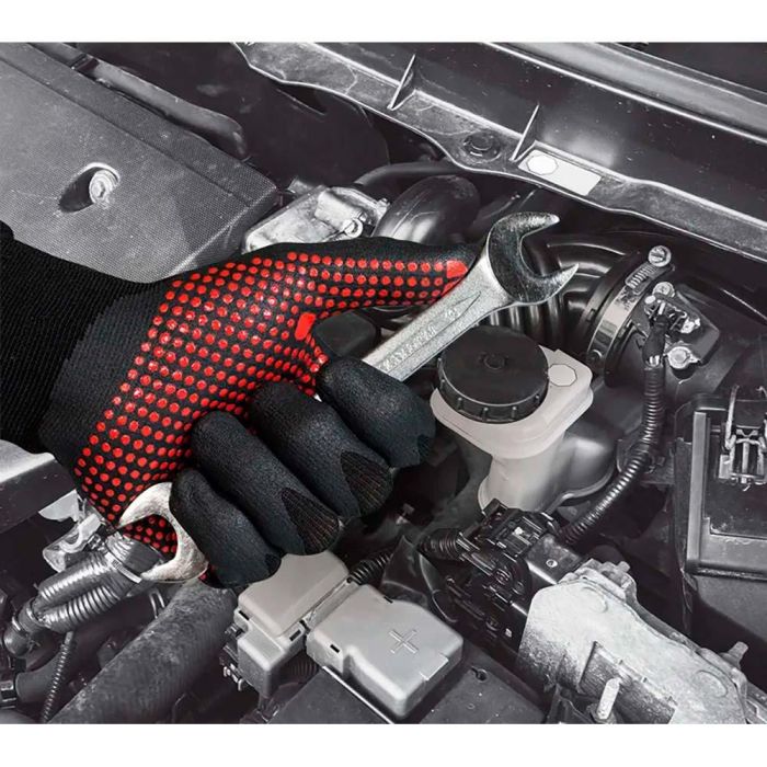 Guante nailon / licra con palma nitrilo foam/puntos, agility® dots, negro y rojo, t-10 XL 2