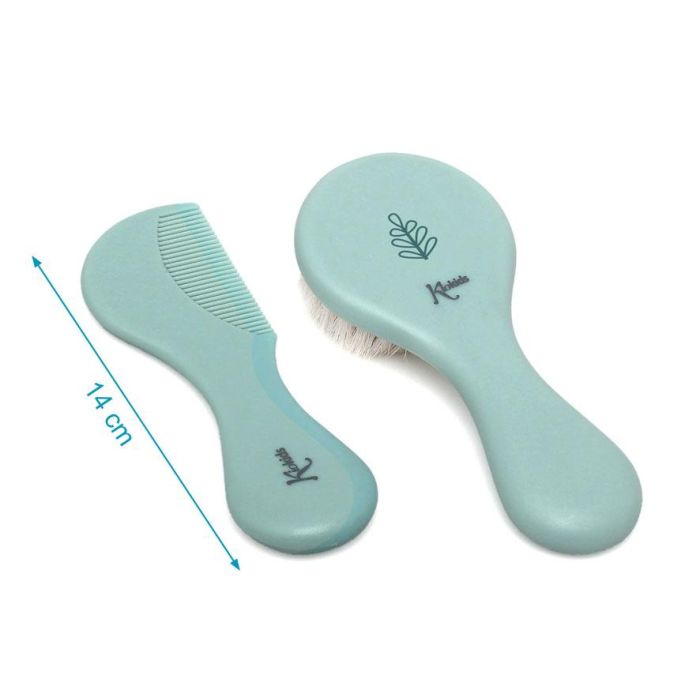 KioKids Set Peine y Cepillo Cerdas Naturales Salvia extrasuave para Bebés +0 meses Polipropileno 3