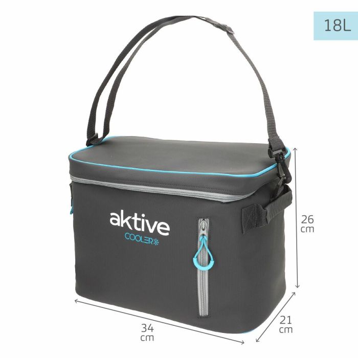 Nevera Portátil Aktive 18 L 34 x 26 x 21 cm Negro (6 Unidades) 3 Nevera Portátil Aktive 18 L 34 x 26 x 21 cm Negro (6 Unidades) 3