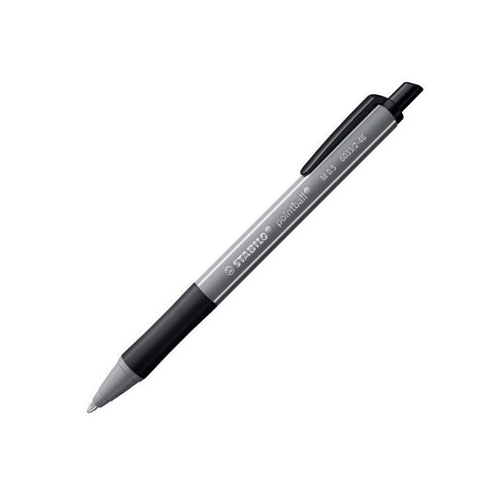 Boligrafo Stabilo Retractil Pointball Colorful Gris Oscuro (Set de 10)
