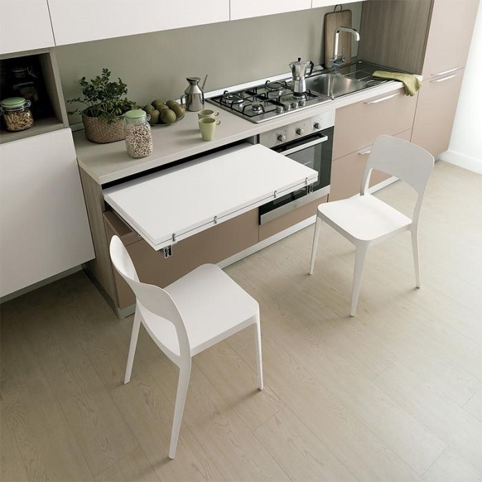 ATIM M450-1200 Bastidor Lunch Reverse Mesa Extraíble Silenciosa para Cocina Pequeña, Módulos 450-1200mm, Tableros 15-20mm 2