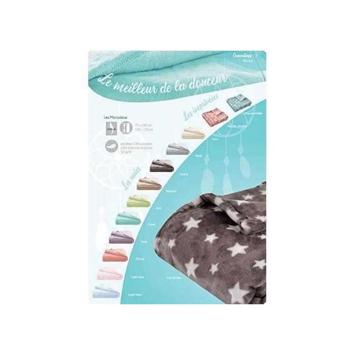 Domiva DOUX NID Funda MICRODOUX Microfibra Poliéster 320g/m² 75x100 cm Lila Oeko-Tex 1