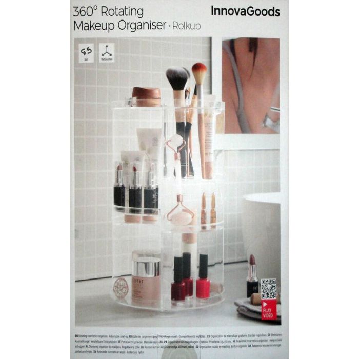 Organizador de Maquillaje Giratorio Rolkup InnovaGoods 1 Organizador de Maquillaje Giratorio Rolkup InnovaGoods 1