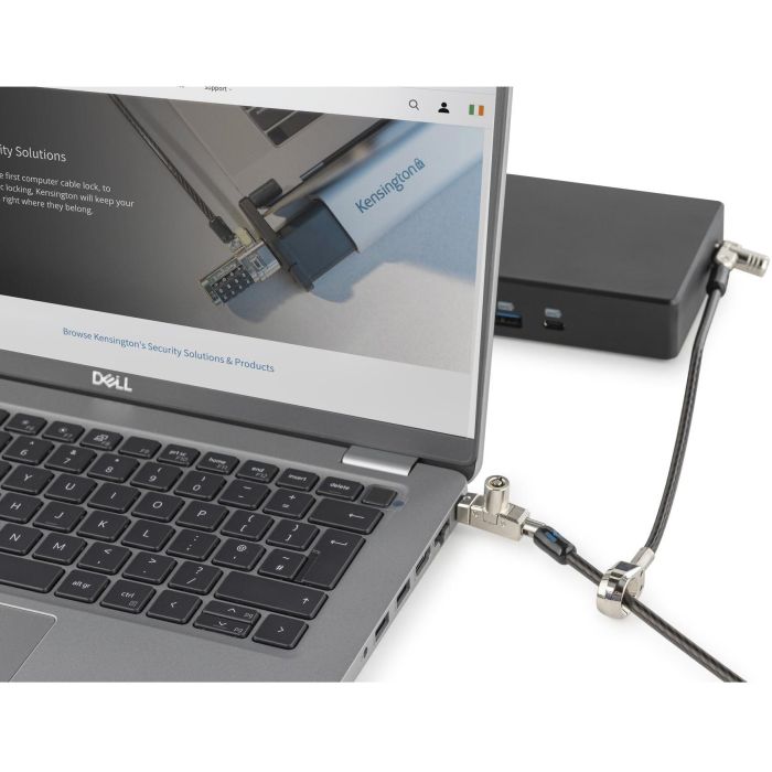 Kensington Candado Slim N17 2.0 Doble Cabezal para Portátil con Ranura Wedge, Cable de Seguridad de Acero, Negro/Plata 7