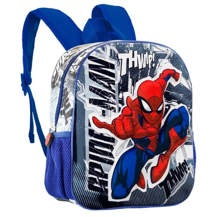 Mochila 3D Pequeña Jumping Marvel Spiderman Gris 2