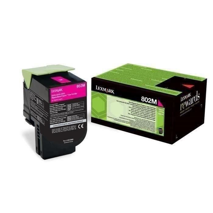 Lexmark 802M Toner Retornable Magenta 1K Lexmark 802M Toner Retornable Magenta 1K