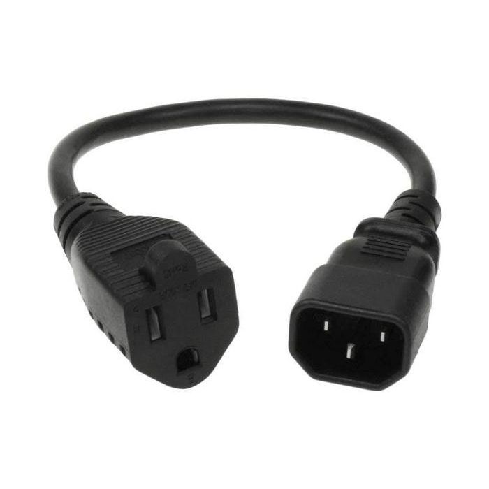 MicroConnect Power cord NEMA 5-15R F to C14, 0,3m, AWG18, SJT MicroConnect Power cord NEMA 5-15R F to C14, 0,3m, AWG18, SJT