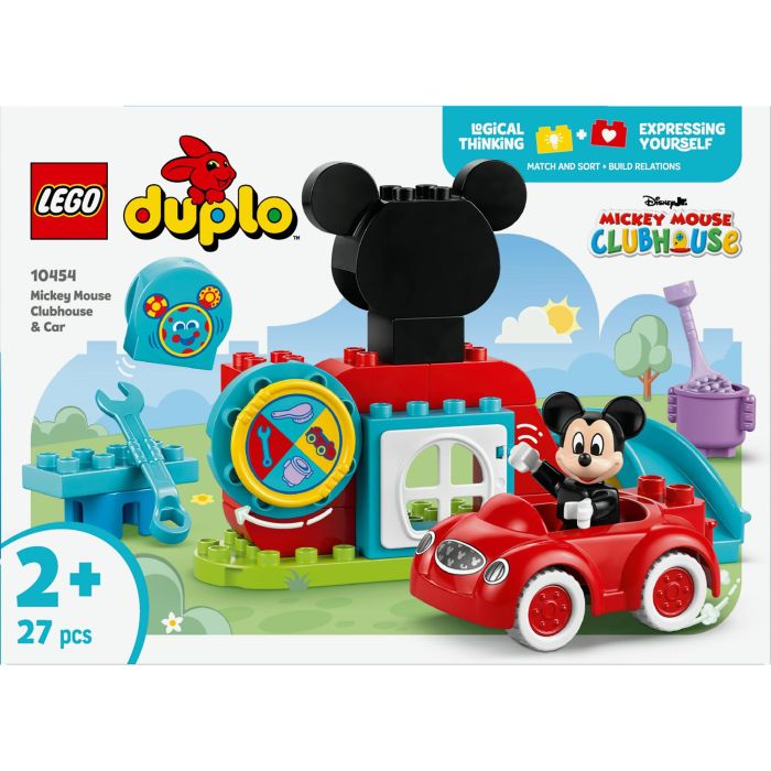 LEGO Duplo 10454 Casa y Coche de Mickey Mouse Disney Junior, Set de Construcción Educativo Infantil con Juego de Rol y Clasificación para Motricidad Fina +2 años 10 LEGO Duplo 10454 Casa y Coche de Mickey Mouse Disney Junior, Set de Construcción Educativo Infantil con Juego de Rol y Clasificación para Motricidad Fina +2 años 10