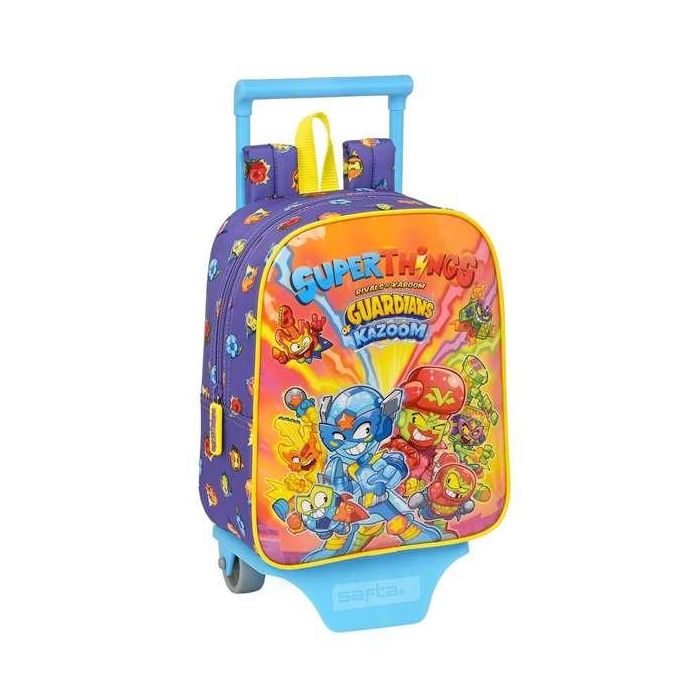 Mochila Escolar con Ruedas SuperThings Guardians of Kazoom Morado Amarillo (22 x 28 x 10 cm) 3 Mochila Escolar con Ruedas SuperThings Guardians of Kazoom Morado Amarillo (22 x 28 x 10 cm) 3