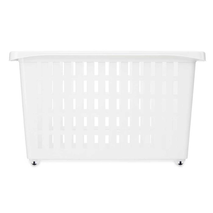 Kipit Organizador Plástico Armario con Ruedas Blanco 46x26x17.5 cm (Set de 12) 2