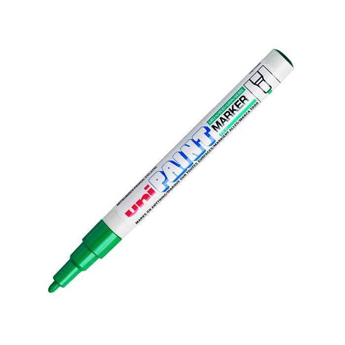 Uni-Ball Marcador Permanente Paint PX-21 Verde Punta Acrílica 0.8-1.2mm Caja 12ud