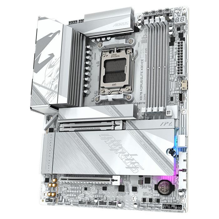 Gigabyte Placa Base X870 AORUS ELITE X3D ICE, AMD X870, Socket AM5, DDR5 3