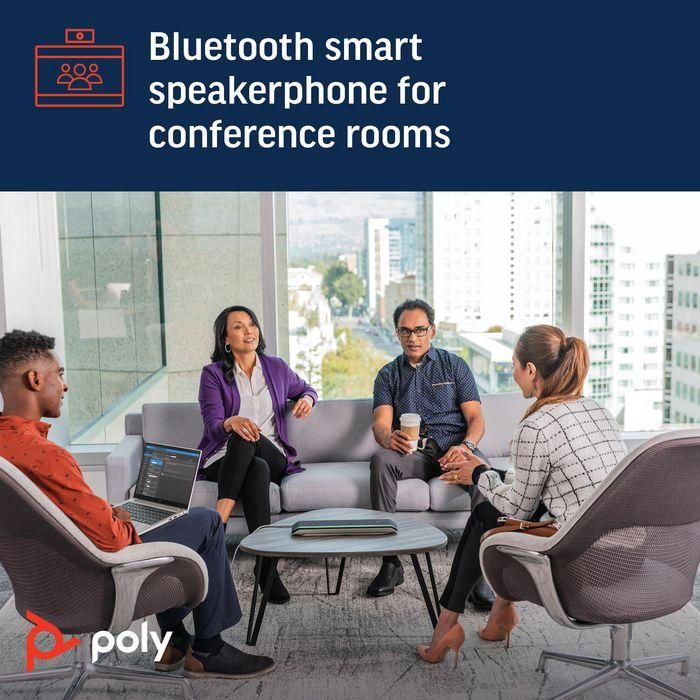 Poly Altavoz Inteligente para Salas de Conferencias, Full Duplex, 2x 50mm Altavoces, USB, Bluetooth, NFC 2