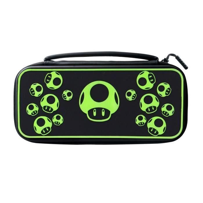 PDP PDP0708056070076 Estuche de Transporte 1 UP Glow In The Dark para Nintendo Switch Negro