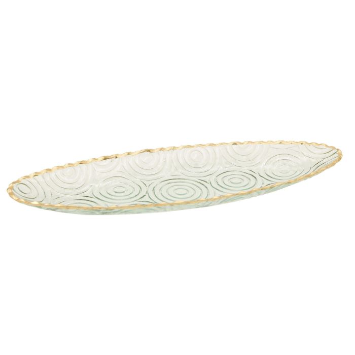 Centro Mesa Tradicional DKD Home Decor Transparente Dorado 17 x 4 x 50 cm (4 Unidades) Centro Mesa Tradicional DKD Home Decor Transparente Dorado 17 x 4 x 50 cm (4 Unidades)