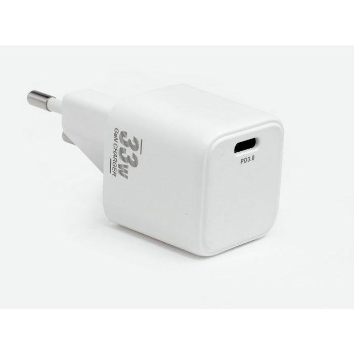 CoreParts 33W USB-C Nano Single Port Charger, GaN Technology 5V2A-20V1.5A USB PD Plug: USB-C EU Wall, White Color - Compatible with all brands of Tablets and mobile devices CoreParts 33W USB-C Nano Single Port Charger, GaN Technology 5V2A-20V1.5A USB PD Plug: USB-C EU Wall, White Color - Compatible with all brands of Tablets and mobile devices