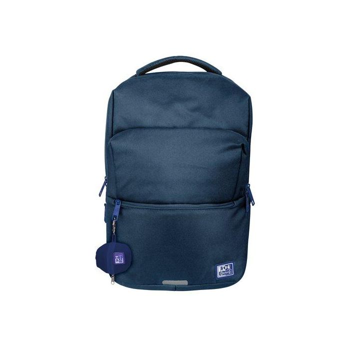 Oxford Mochila B-Ready Oxfbag Rpet Azul Marino - 12 compartimentos, bolsillo PC/Tablet, espalda ergonómica