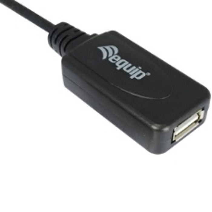 Equip Cable USB 2.0 de Extensión Activo Macho a Hembra, 10 Metros, para Conexiones USB de Alta Velocidad 1
