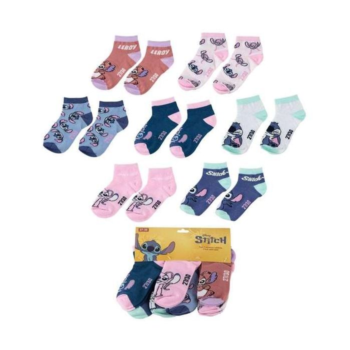 Cerdá Pack Calcetines Tobillero Stitch T.27/30 Multicolor Surtido