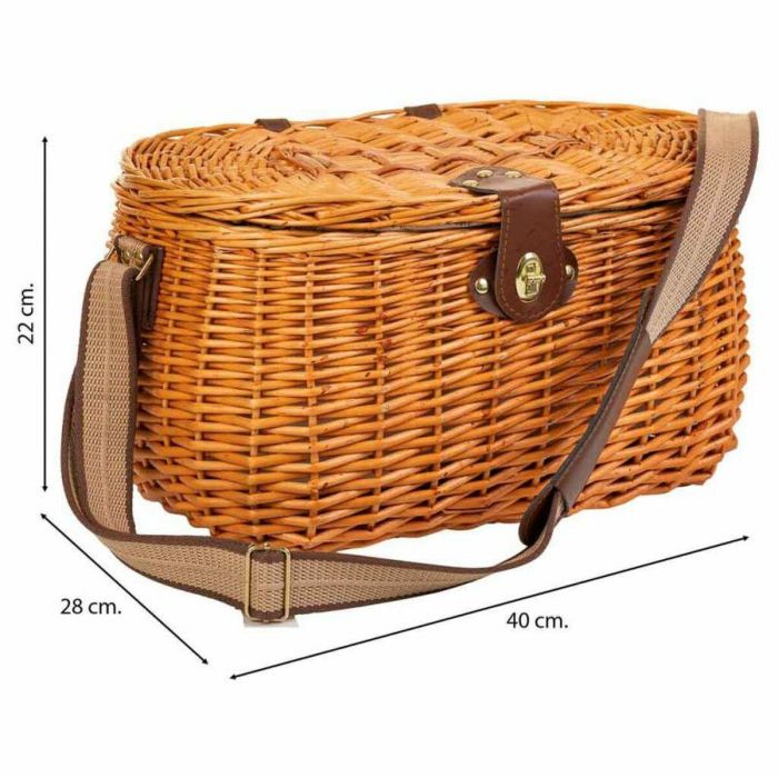 Cesta de Picnic Alexandra House Living Miel Mimbre 6