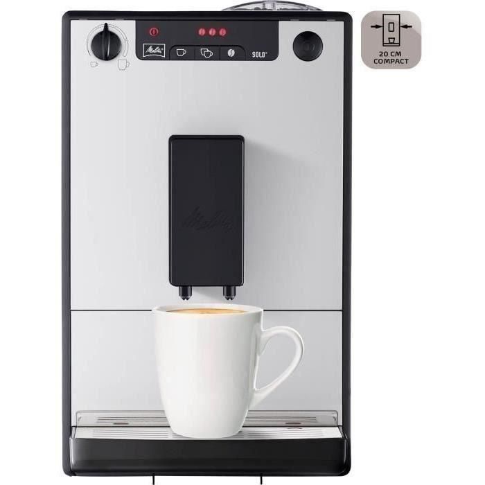 MELITTA E950-666 - Cafetera automática Solo Pure Silver - 1400W - 3 niveles de intensidad - Recipiente para granos de 125g 2 MELITTA E950-666 - Cafetera automática Solo Pure Silver - 1400W - 3 niveles de intensidad - Recipiente para granos de 125g 2