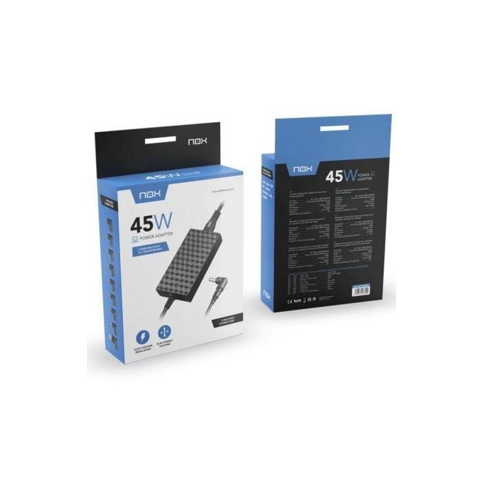 Cargador para Portátil Nox-Xtreme NXPWR45NB 45 W 3 Cargador para Portátil Nox-Xtreme NXPWR45NB 45 W 3