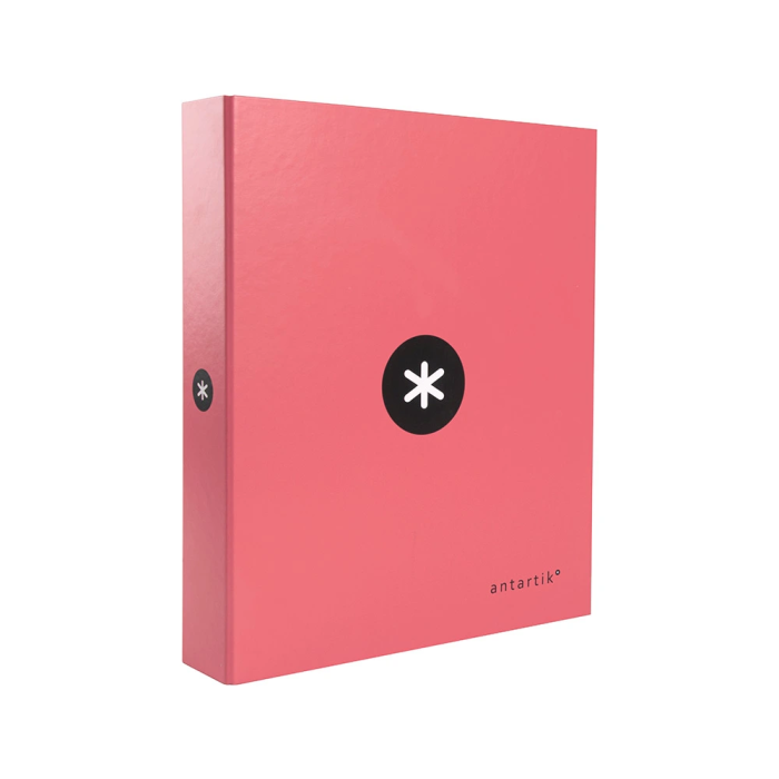 Antartik Carpeta 4 Anillas 40 mm Mixtas A4 Forrada Color Coral 1