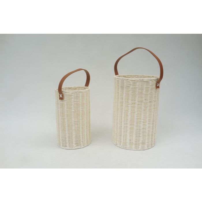 Portavela Alpino DKD Home Decor Crudo Marron 20 x 30 x 20 cm Set de 2