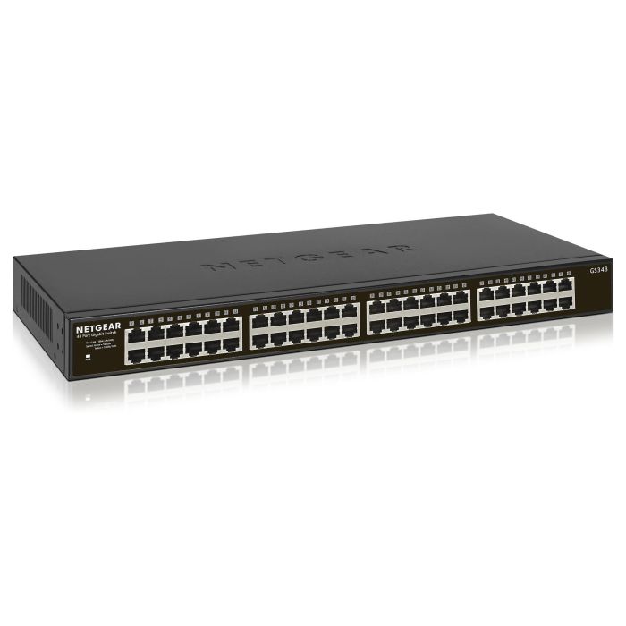 NETGEAR GS348 RM Conmutador No Administrado Gigabit Ethernet Montaje en Rack 48 Puertos NETGEAR GS348 RM Conmutador No Administrado Gigabit Ethernet Montaje en Rack 48 Puertos