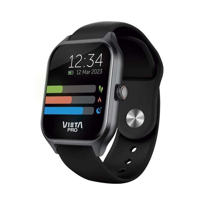 Reloj inteligente vieta pro go 2 color negro. carga magnética, ip67 monitor de sueño autonomia 7 dias. 15,7x2,7x9,3 cm Reloj inteligente vieta pro go 2 color negro. carga magnética, ip67 monitor de sueño autonomia 7 dias. 15,7x2,7x9,3 cm