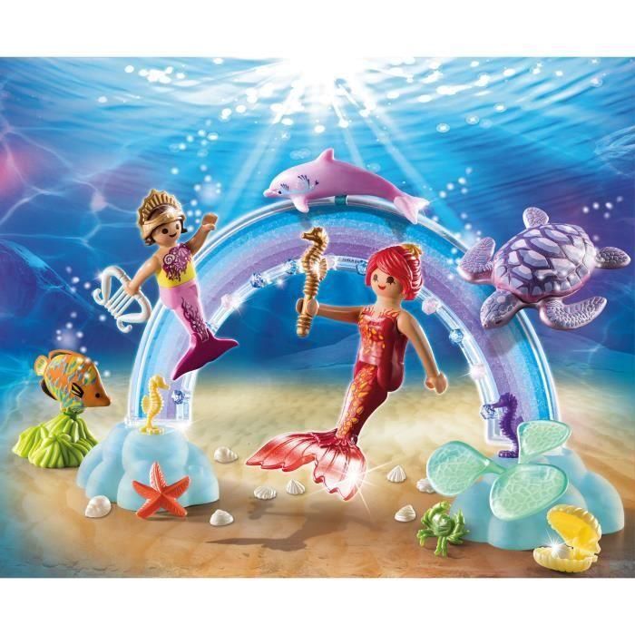 PLAYMOBIL 71379 Starter Pack Sirenas y Arco Iris - Magia - Descubre la vida submarina de las sirenas - A partir de 4 años 1