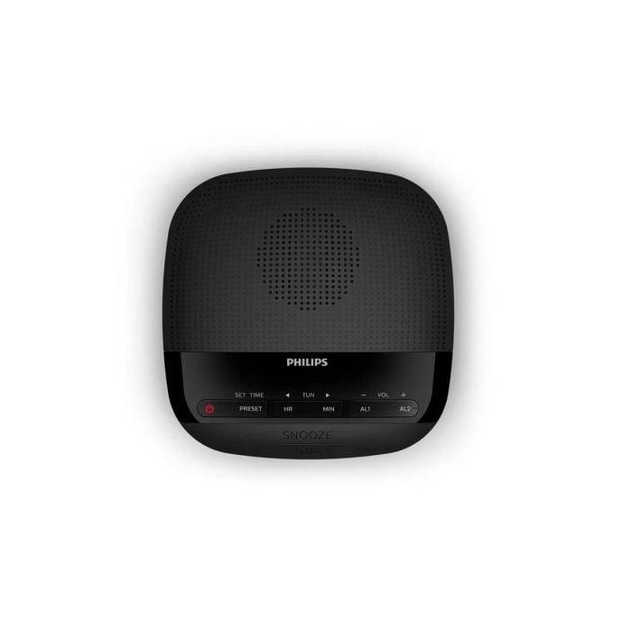 Philips TAR3205/12 Radio Reloj Digital FM, Pantalla LED, Doble Alarma, Temporizador y Alimentación Dual, Negro 2