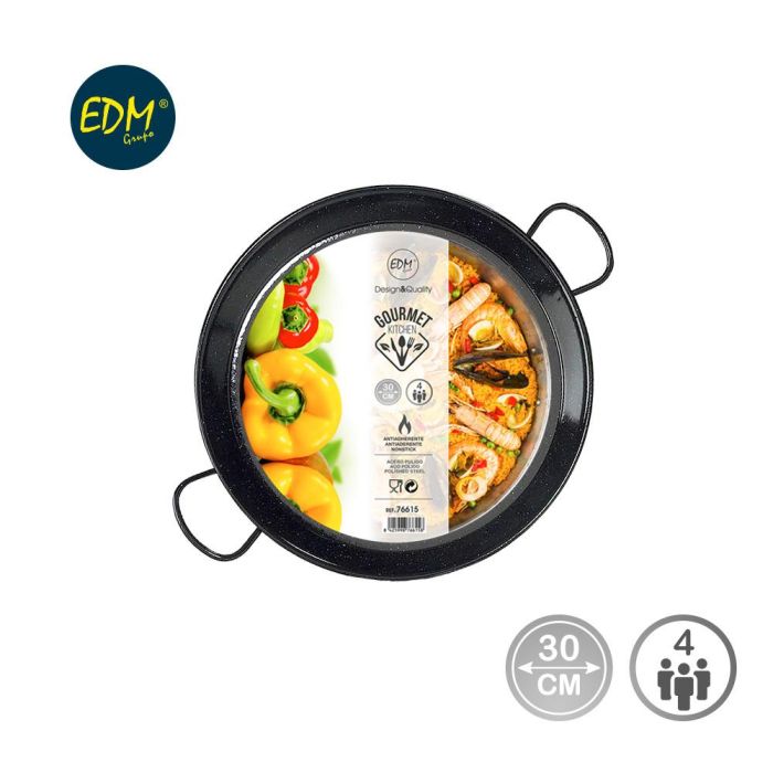 Vaello Paellera Tradicional Acero Esmaltado Ø30 cm (4 personas) Aptas Cocinas Gas Fabricacion Nacional 1