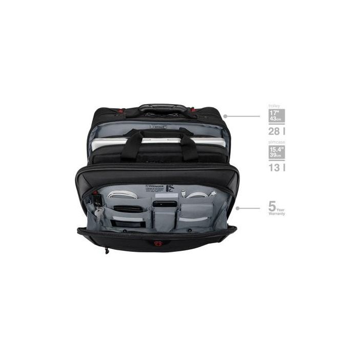 WENGER Potomac 43,2cm 17Zoll Trolley schwarz (mit herausnehmbarer Notebooktasche 40,6cm 16Zoll) 6 WENGER Potomac 43,2cm 17Zoll Trolley schwarz (mit herausnehmbarer Notebooktasche 40,6cm 16Zoll) 6