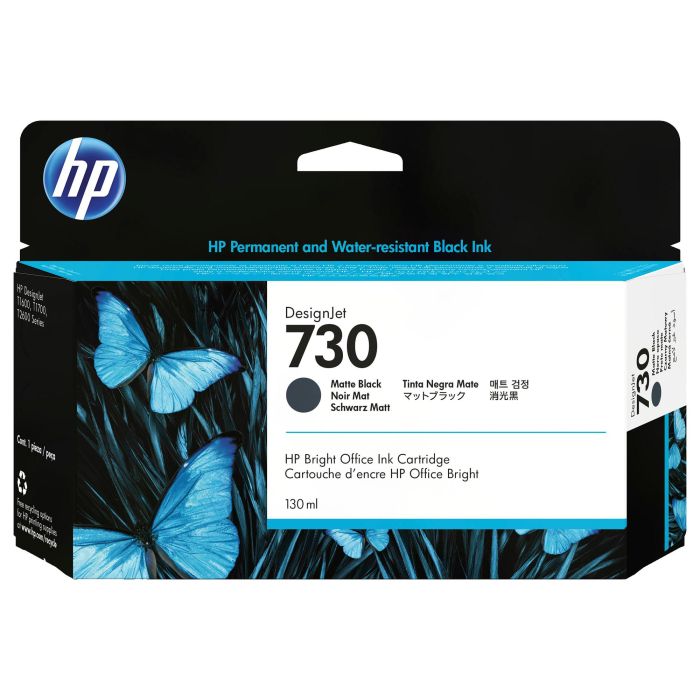 HP Tinta Negro Mate Nº 730 para HP Designjet T1700 Series - 130 ML 0 HP Tinta Negro Mate Nº 730 para HP Designjet T1700 Series - 130 ML 0