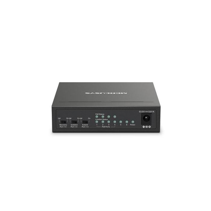 MERCUSYS MS106LP Switch Gestionado Fast Ethernet (10/100) con Power over Ethernet (PoE) Negro, 6 Puertos RJ-45 2