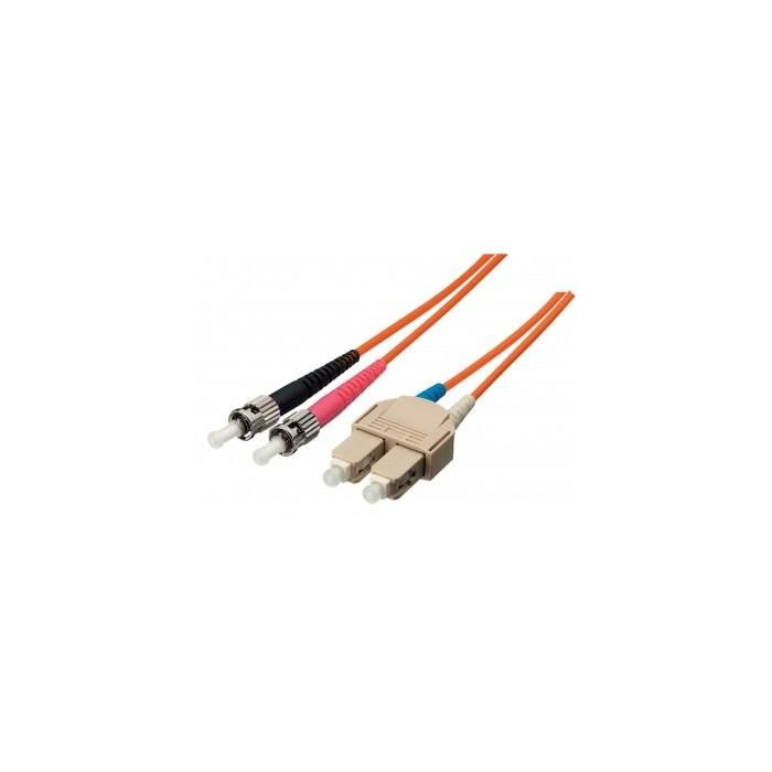 Equip 252332 - Cable de Fibra Óptica Patchkabel ST a SC Duplex Monomodo OS2 2m, LSZH Amarillo