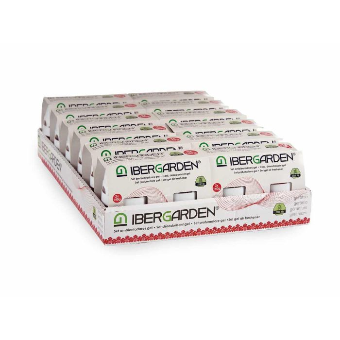 Set 2 Ambientadores Gel 140Gr X 2 Geranio Ibergarden 7X9CM (24 Unidades) 3 Set 2 Ambientadores Gel 140Gr X 2 Geranio Ibergarden 7X9CM (24 Unidades) 3