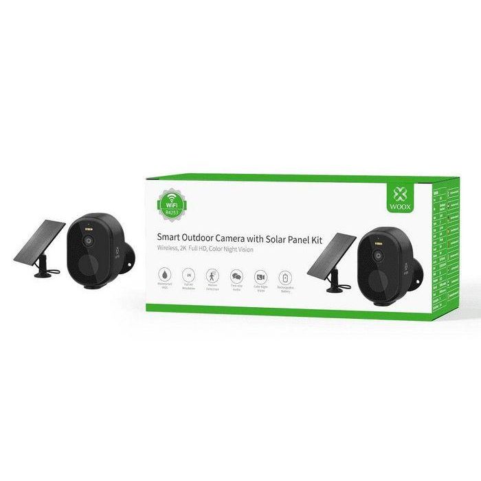 WOOX R4253 Cámara Exterior Inteligente con Kit de Panel Solar Negro 2