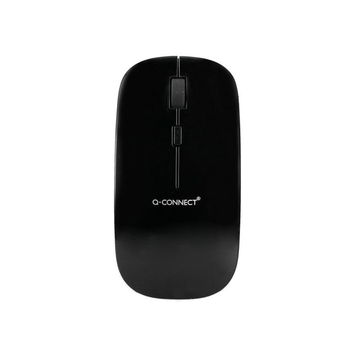 Raton Q-Connect Optico Inalambrico Silencioso Dpi 800-1200-1600 Pilas Aaa Negro 1