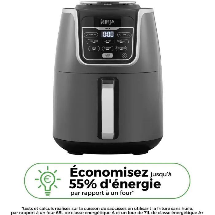 Ninja Freidora sin Aceite MAX AF160EU - 6 Modos Cocción Preestablecidos - Cesta Gran Capacidad 5.2L - 1750W 1