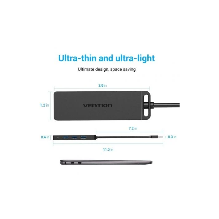 Hub USB Vention CHLBB Negro (1 unidad) 1