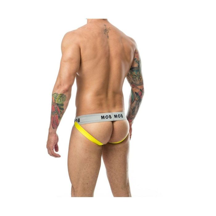 Tanga Mob Eroticwear Amarillo Negro XXL 3 Tanga Mob Eroticwear Amarillo Negro XXL 3