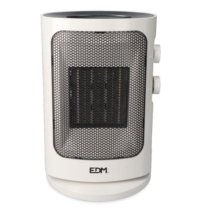 Edm Calefactor vertical oscilante 1000-1500w gris, termostato ajustable, protección sobrecalentamiento 1