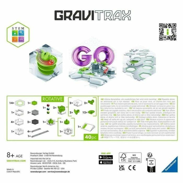 Ravensburger AAAPN72667 Juego de construcción giratorio Gravitrax GO, 40 piezas, para mayores de 8 años 10