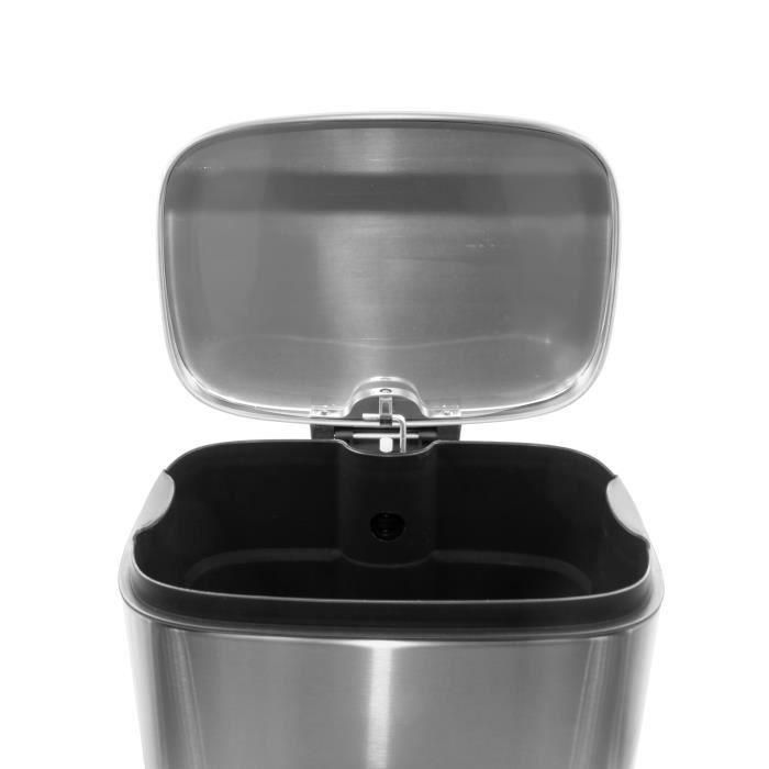 Kitchen Move ADMIRAL Papelera de Cocina Rectangular con Pedal 50L, Acero Inoxidable Cepillado, Cubo Interior y Protección para Suelos 2 Kitchen Move ADMIRAL Papelera de Cocina Rectangular con Pedal 50L, Acero Inoxidable Cepillado, Cubo Interior y Protección para Suelos 2