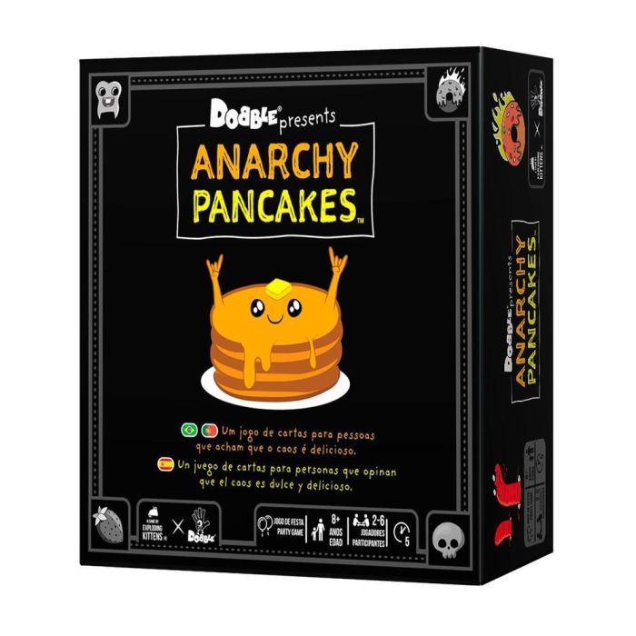 Asmodee Juego Dobble Anarchy Pancakes DOBAP08BRES Juego de Cartas
